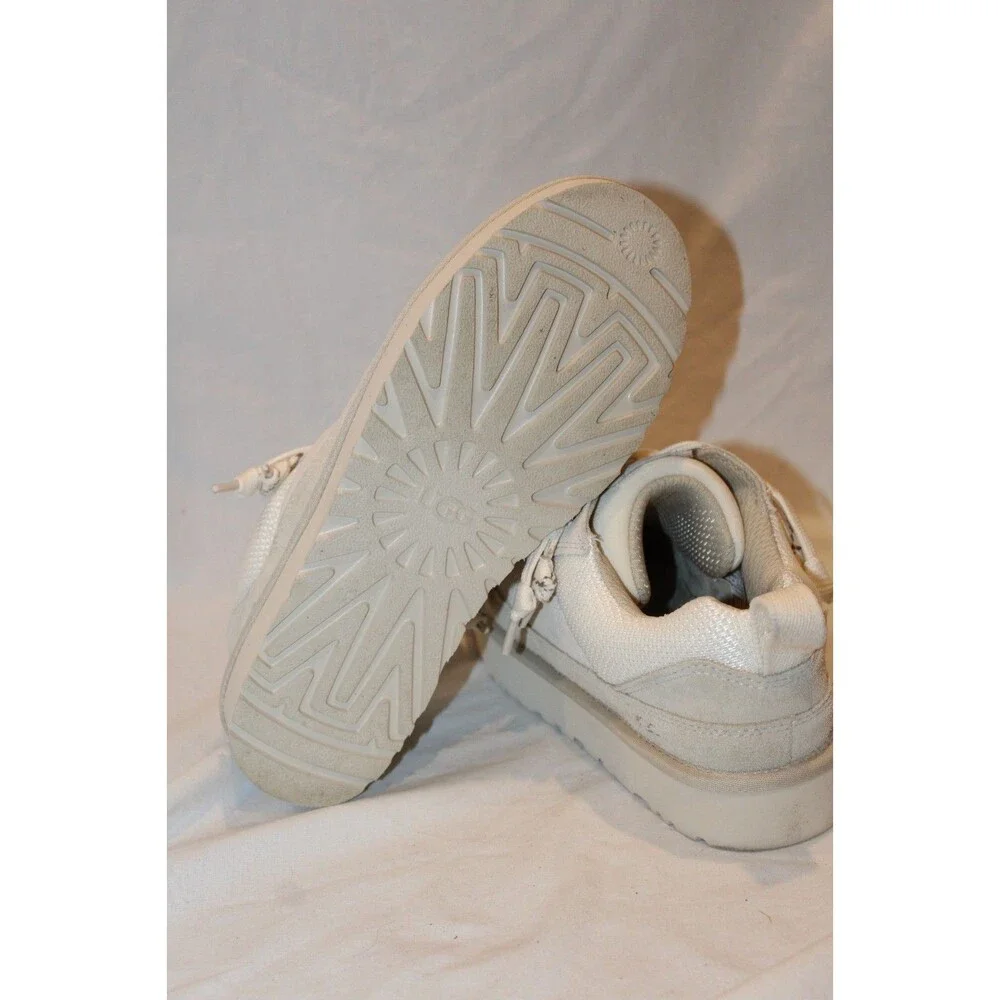 UGG Women's Lo Lowmel Suede Mesh‎ Sneakers NEW US 9 EU 40 JASMINE WHITE $150